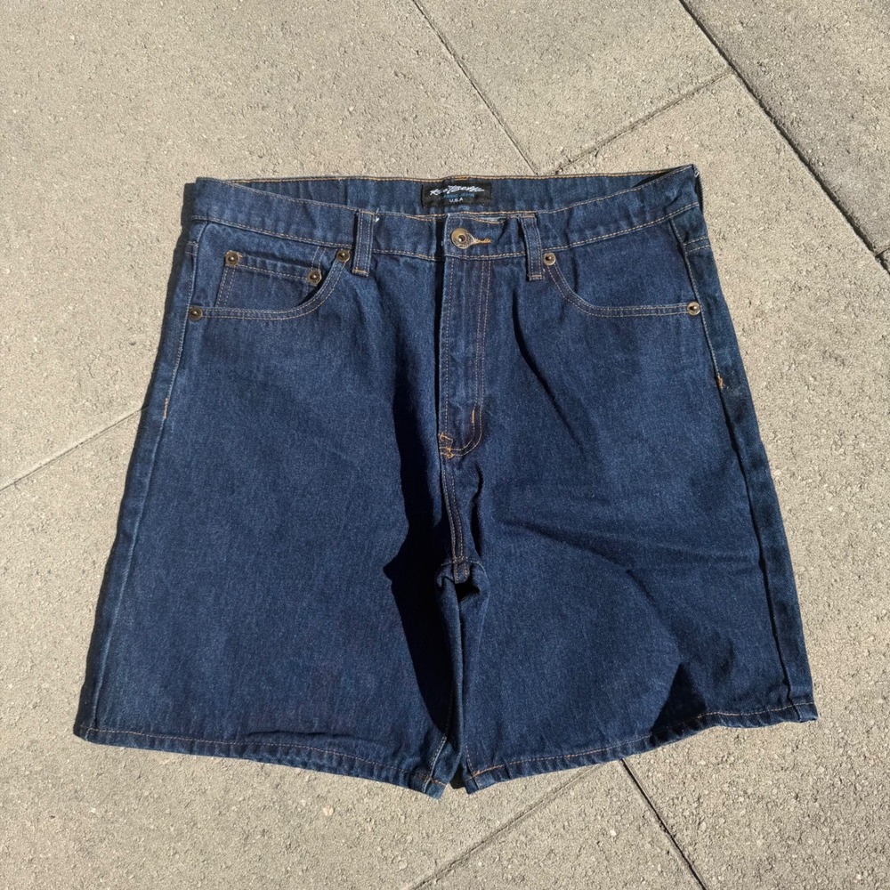 Kno-betta Classic Jeans Mens 36 Dark Wash Denim Shorts Vintage Streetwear